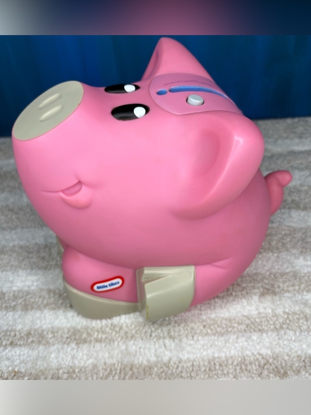 RARE Makes 🐷 Noise! VTG Little Tikes Pigsly Pink Piggy Pig Bank Toy Oink Snort